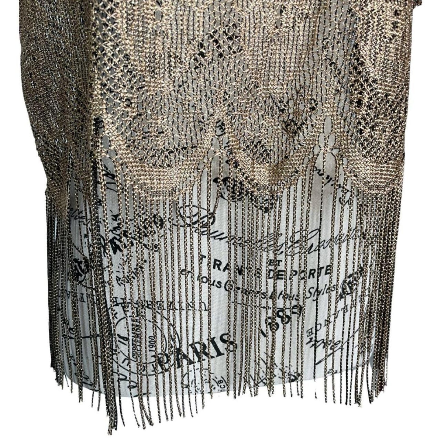 80s Does 20s Flapper Fringe Crop Top
