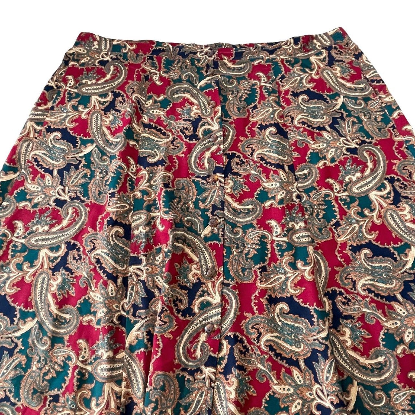 80s Paisley Midi / Maxi Skirt