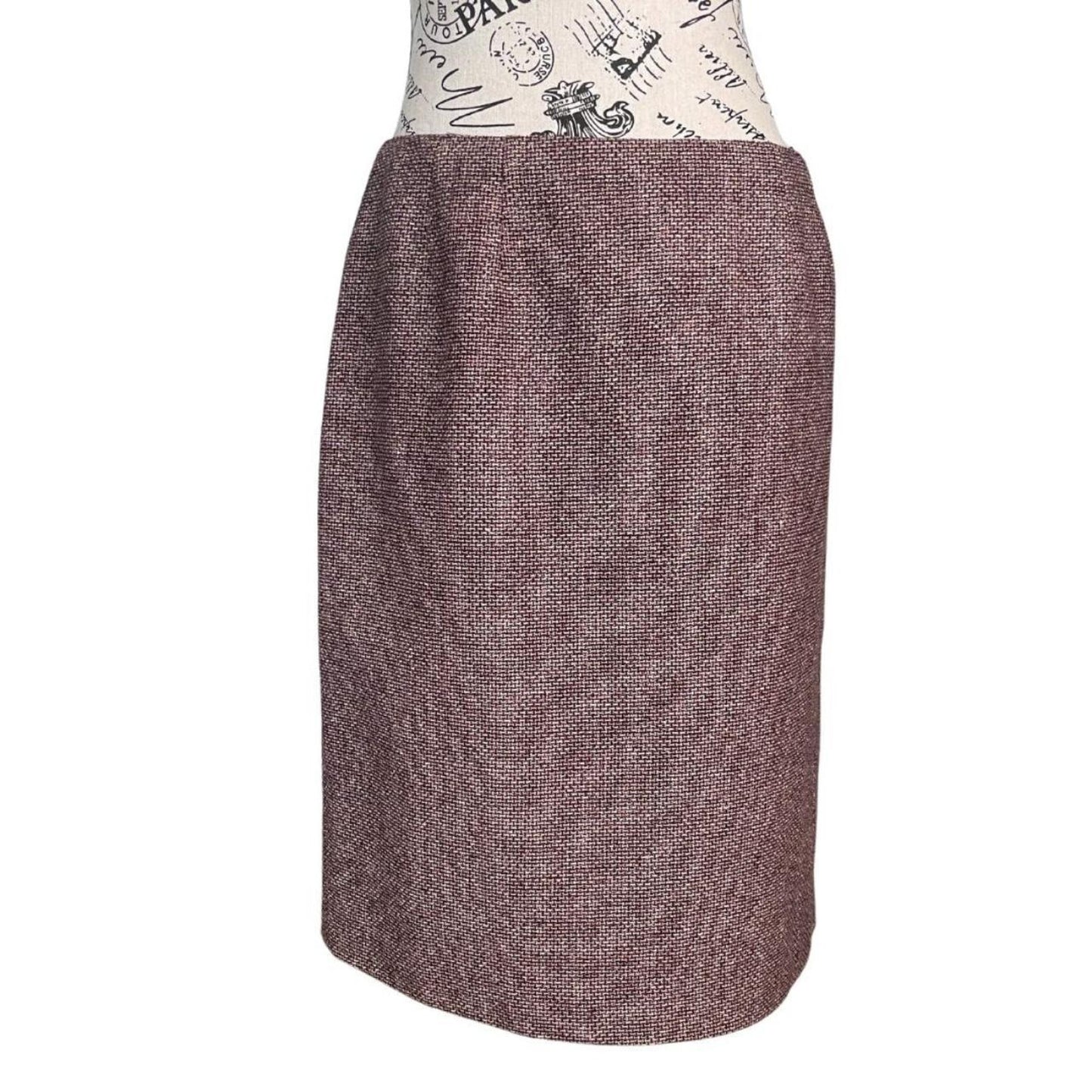90s Dark Academia Wool Blend Skirt