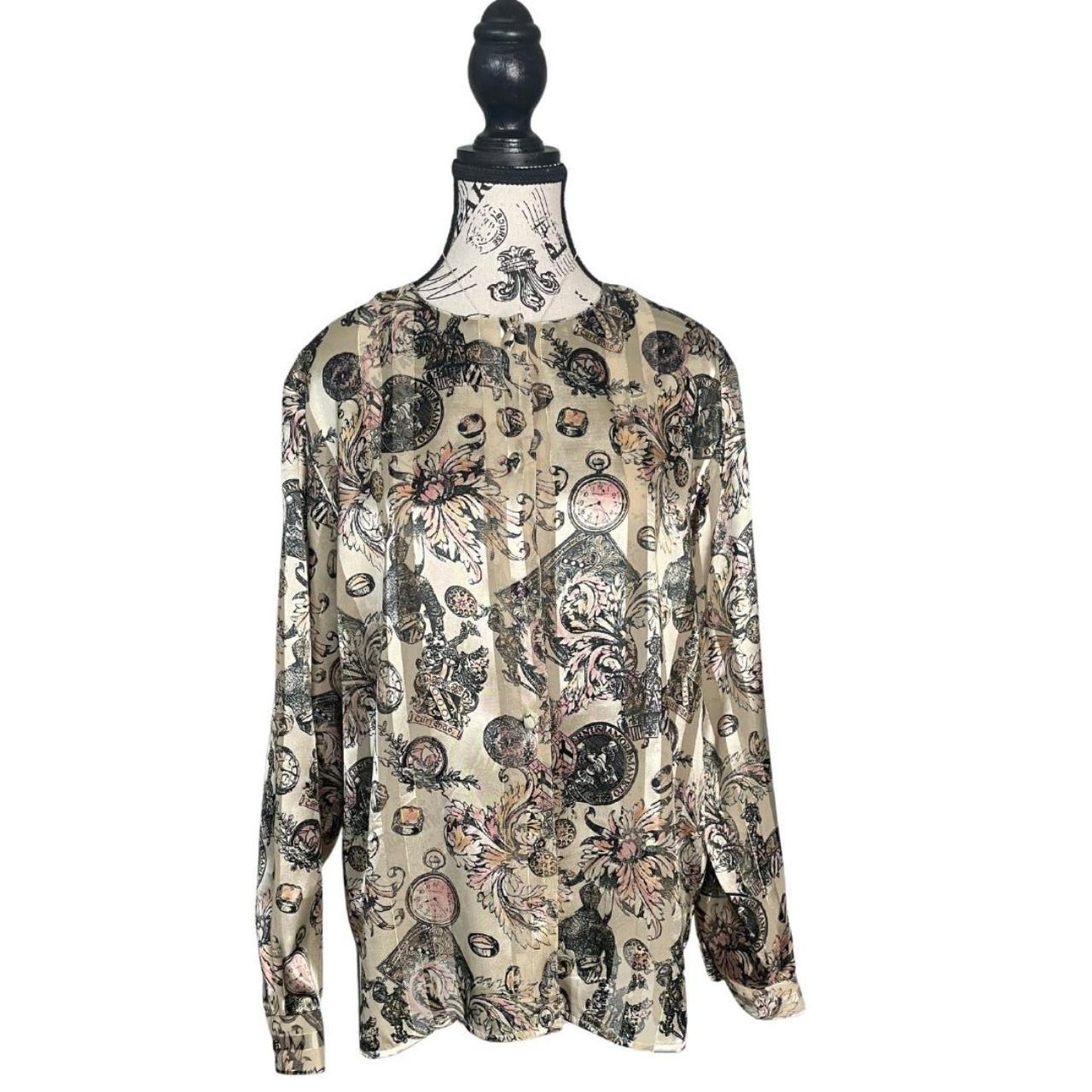 90s Sheer Whimsical Blouse