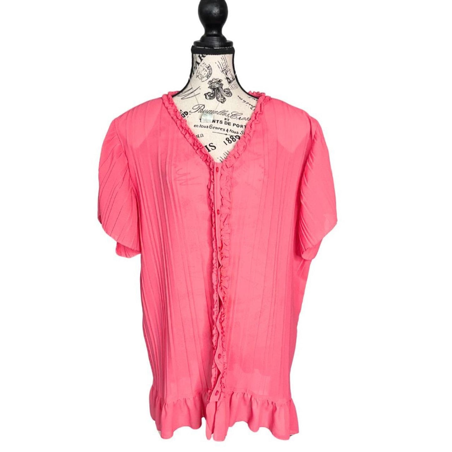 90s Sheer Pink Blouse