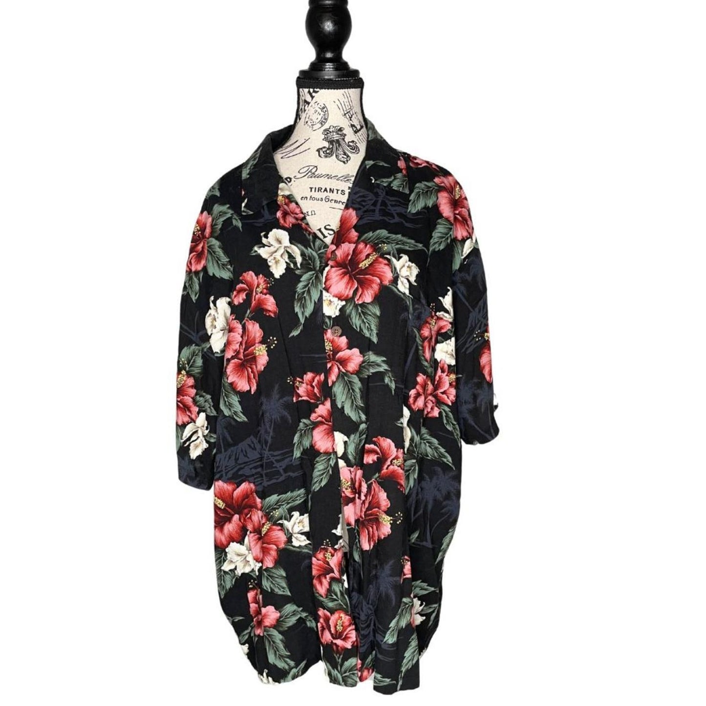 70s Vintage Hawaiian Button Up Shirt