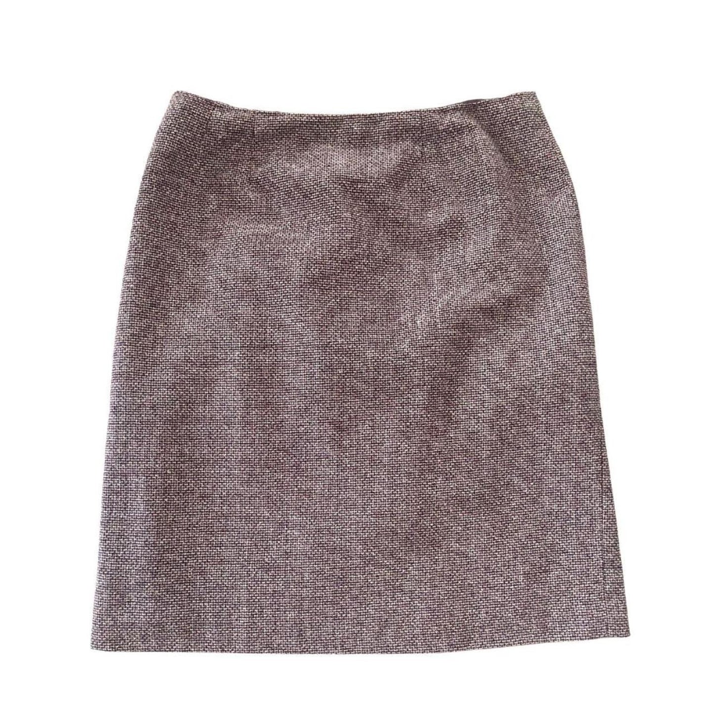 90s Dark Academia Wool Blend Skirt