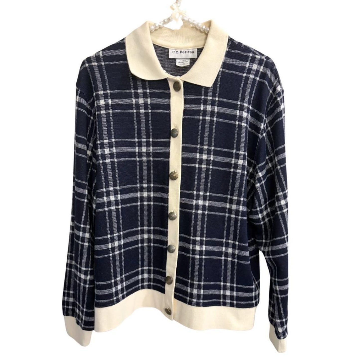 Y2K Plaid Cardigan