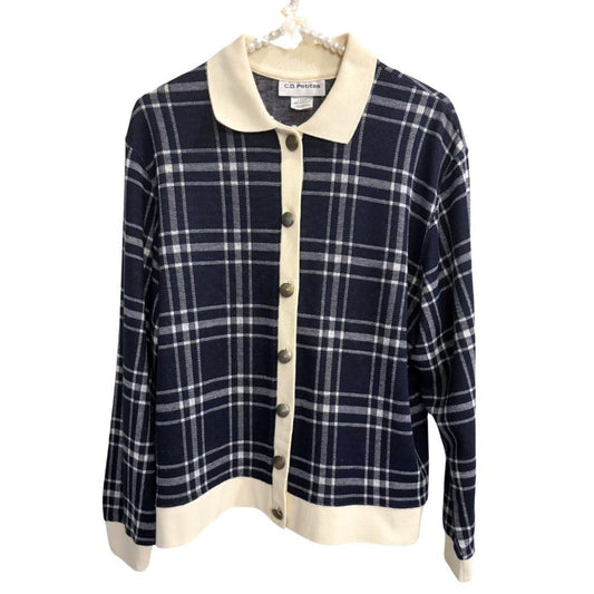 90s / Y2K Plaid Cardigan