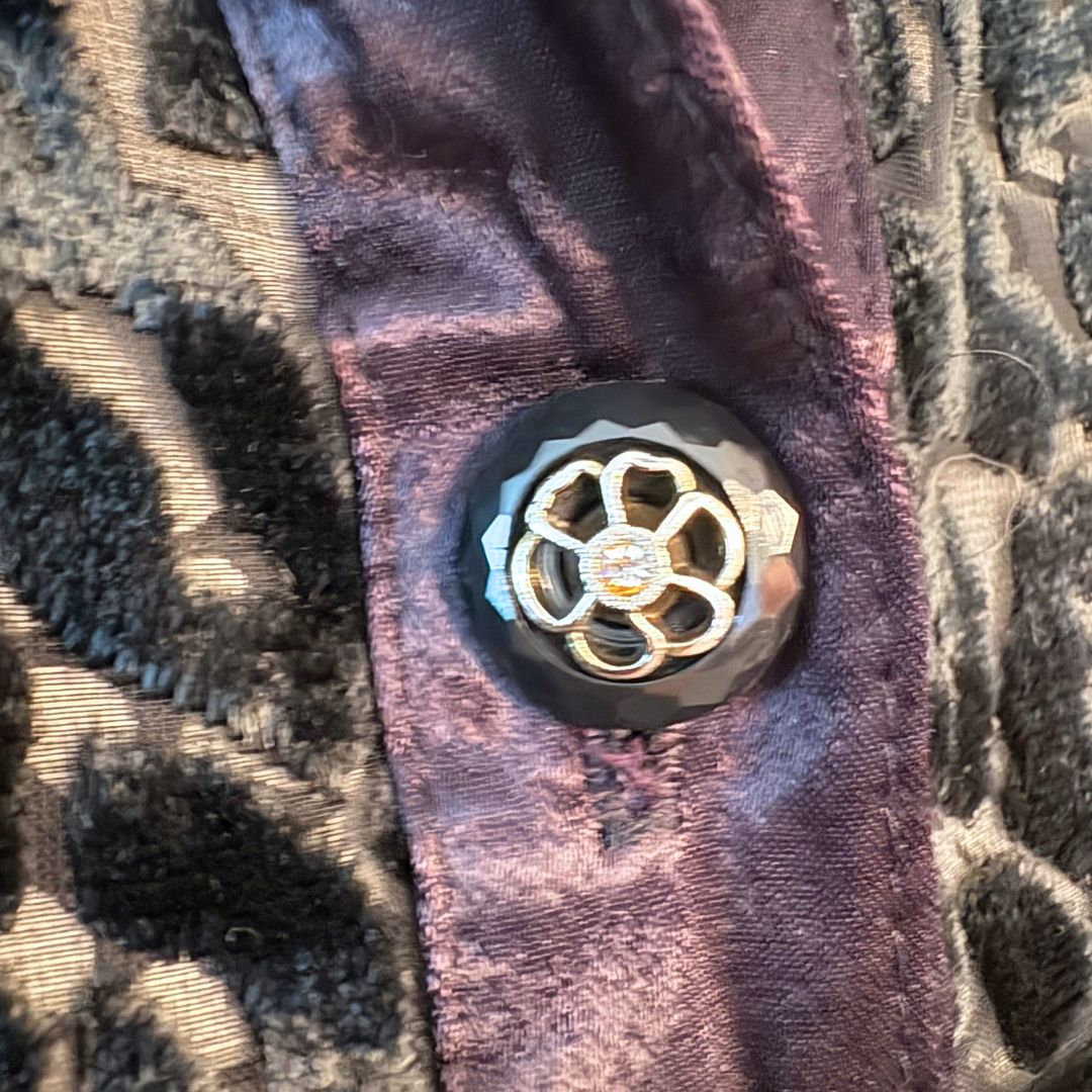 80s Sheer Burnout Velvet Duster / Dress