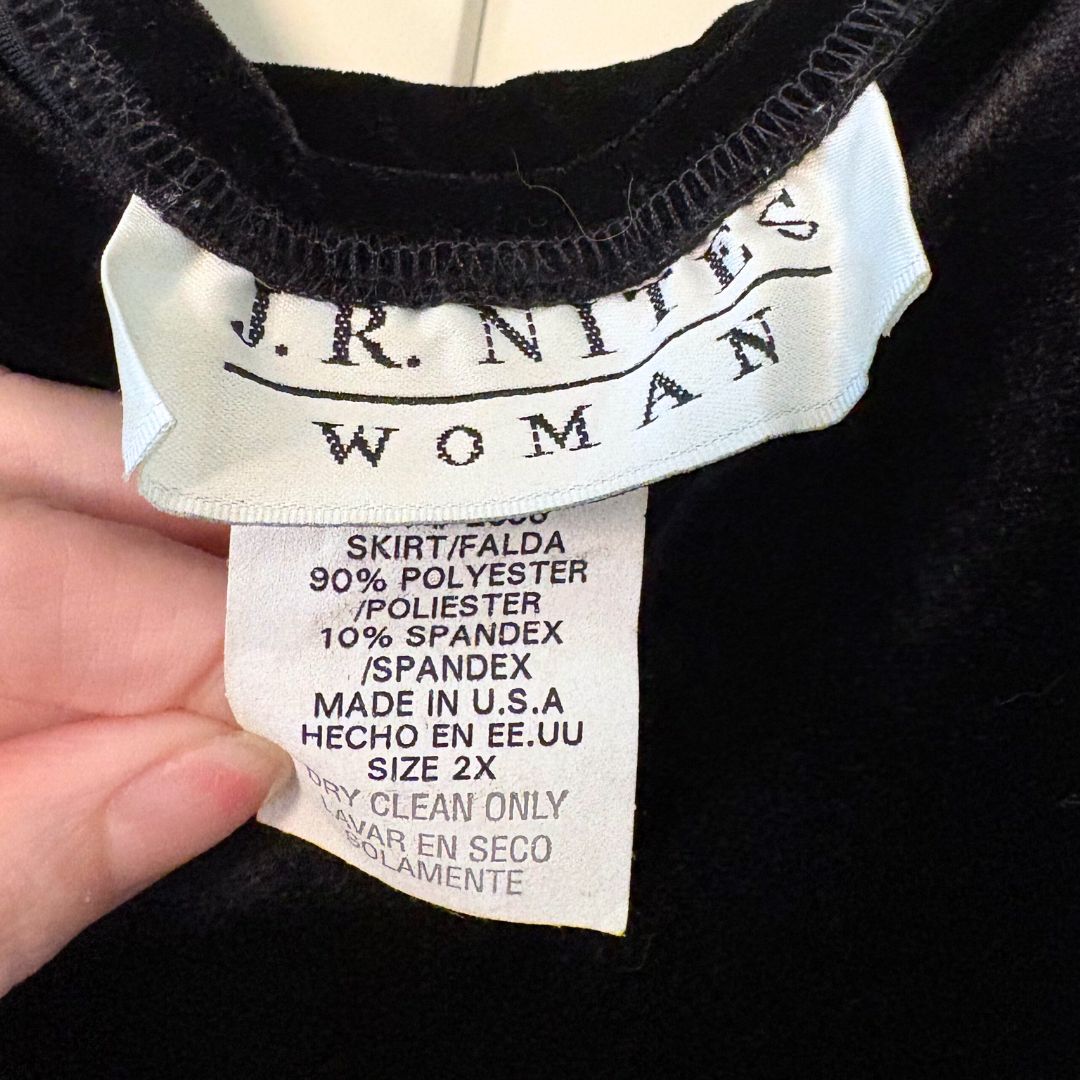 90s Velvet Maxi Skirt