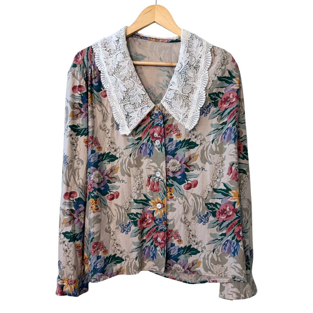 70s Floral Top and Skirt Set