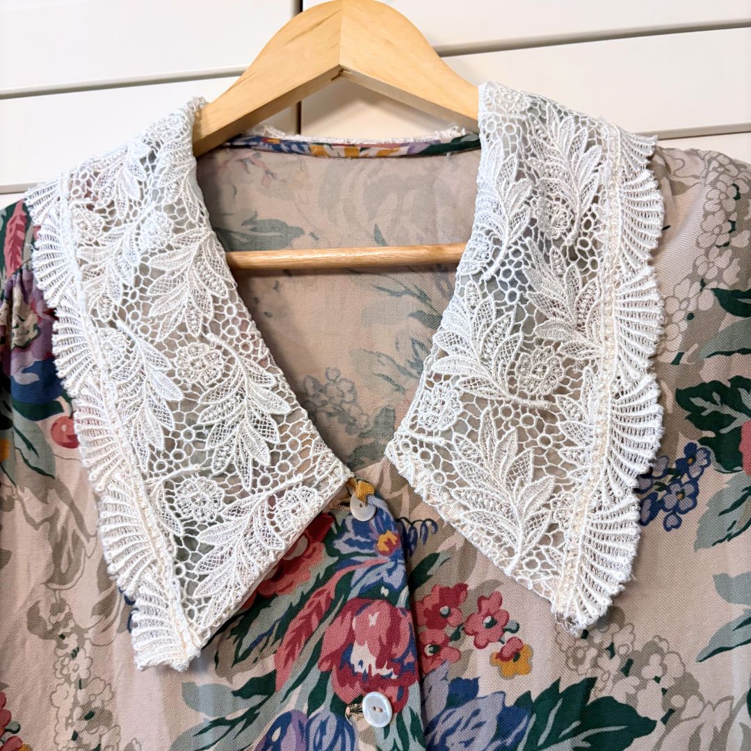 70s Floral Top and Skirt Set