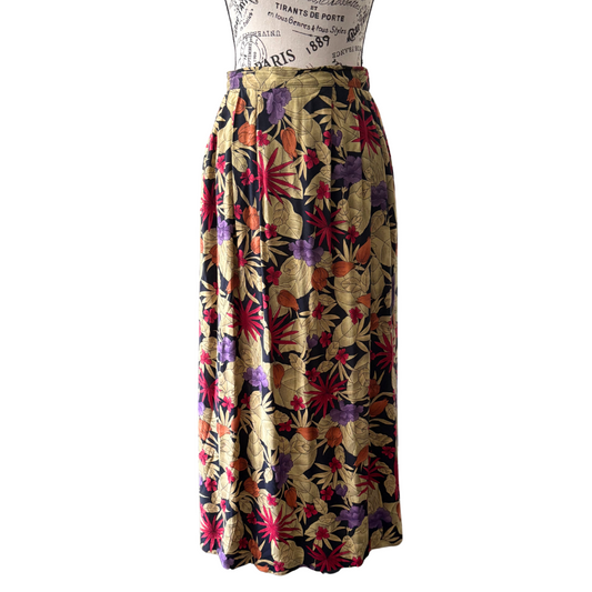 90s Fall Print Maxi Skirt