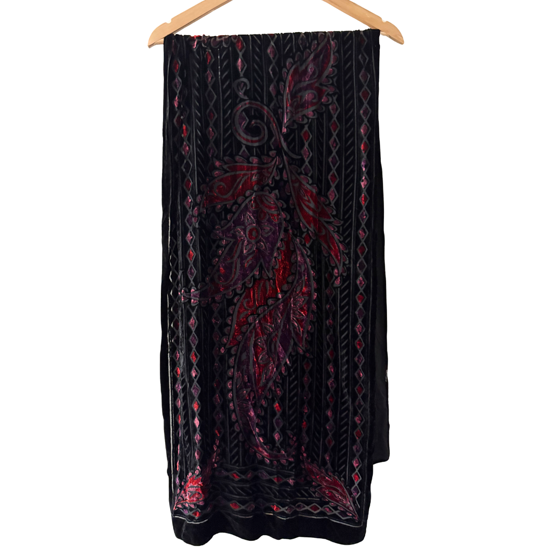 Burnout Velvet Scarf