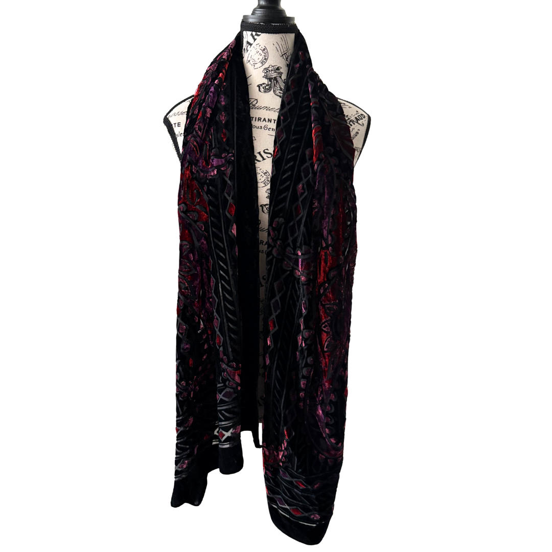 Burnout Velvet Scarf