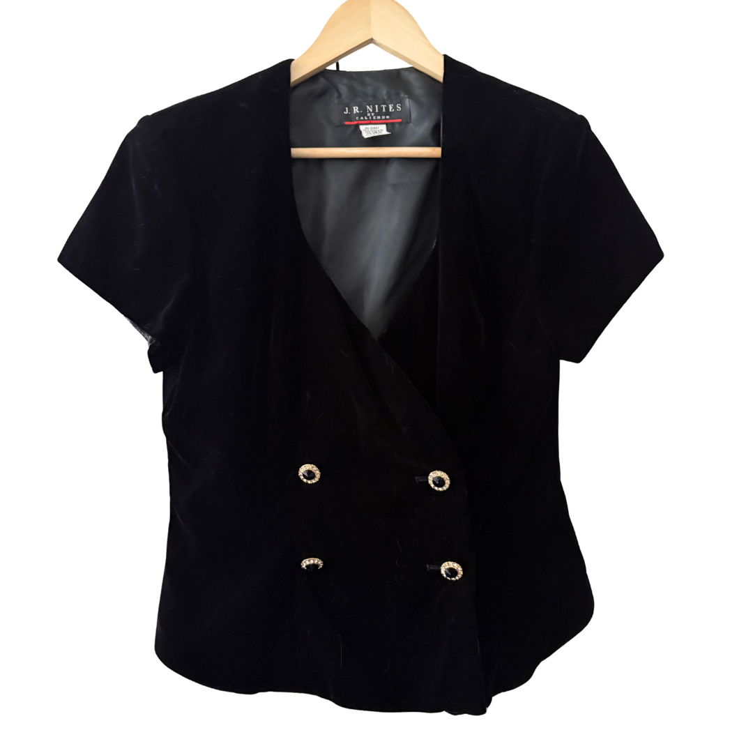 80s / 90s Velvet Blazer Top