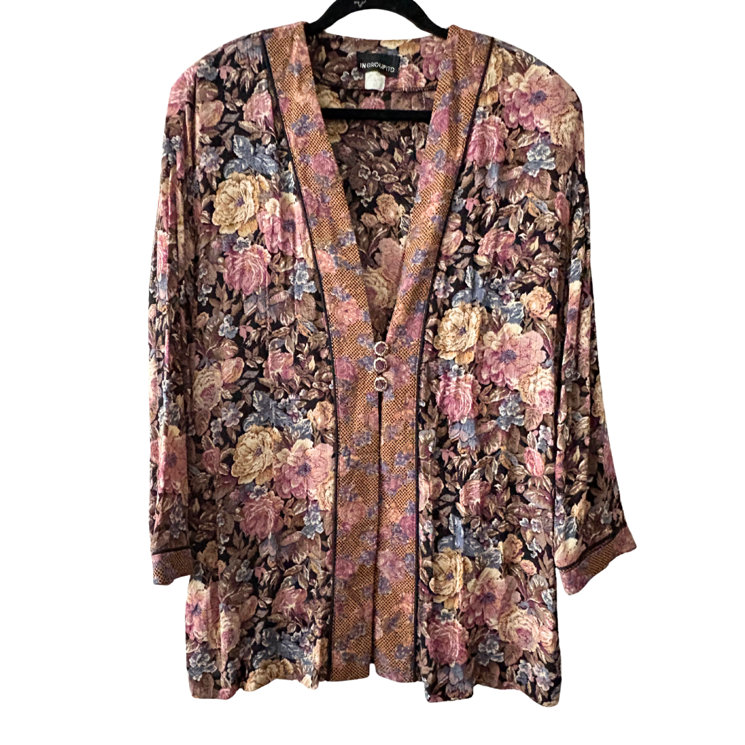 80s Lightweight Floral Blazer Top