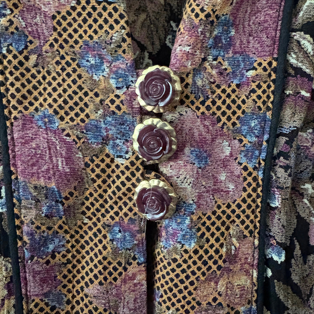 80s Lightweight Floral Blazer Top