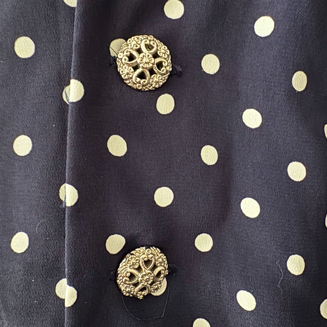 80s Polka Dot Blazer Top