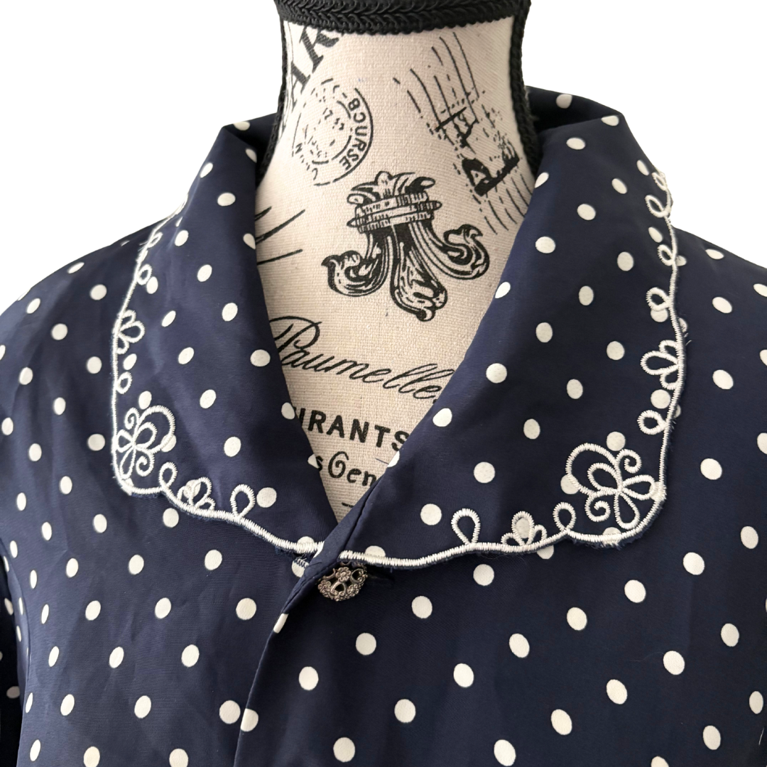 80s Polka Dot Blazer Top