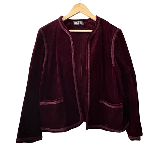 80s Burgundy Blazer