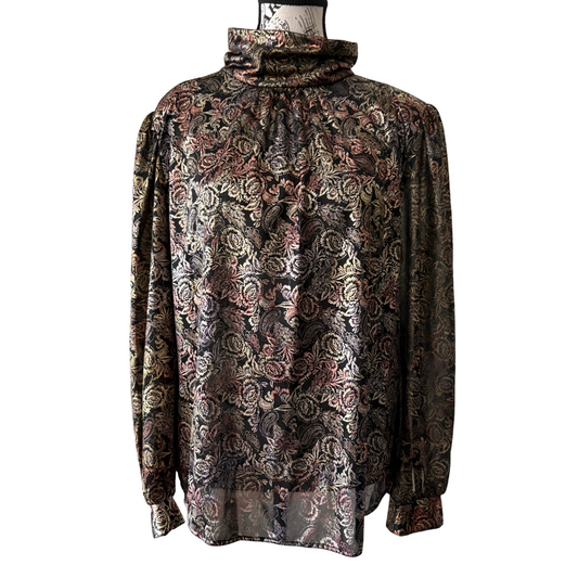 90s Metallic Blouse