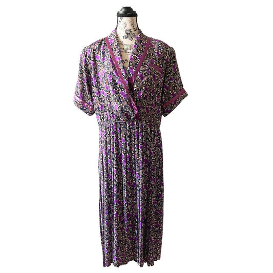70s Vintage Floral Paisley Dress