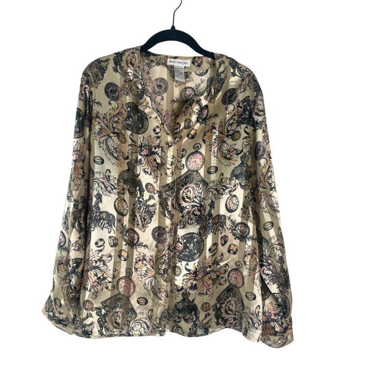 90s Sheer Whimsical Blouse