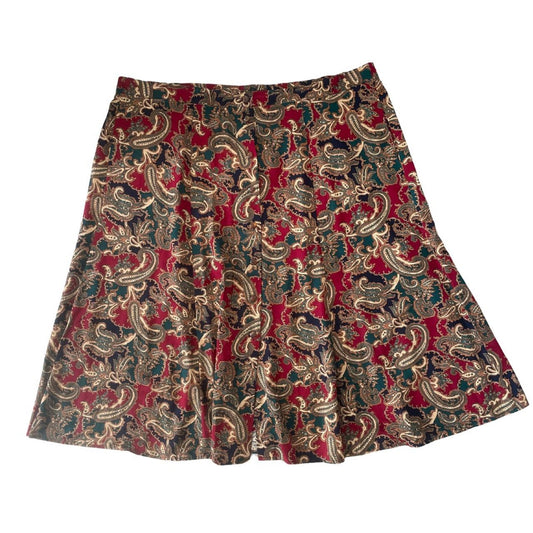 80s Paisley Midi / Maxi Skirt