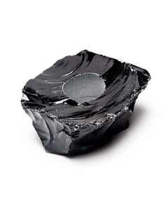 Black Obsidian Candle Holder