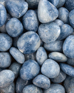 Blue Calcite Palm Stone