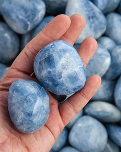 Blue Calcite Palm Stone