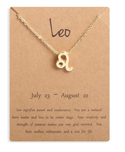 Load image into Gallery viewer, Leo Golden Zodiac Necklace
