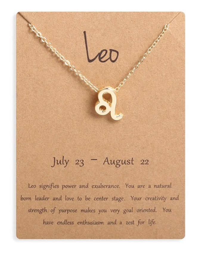 Leo Golden Zodiac Necklace