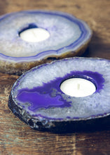 Load image into Gallery viewer, Brazilian Agate Slab Candle Holder
