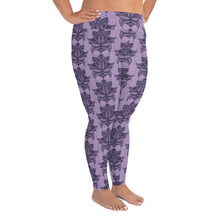 Load image into Gallery viewer, Lucidly Lola Lotus Plus Size Leggings
