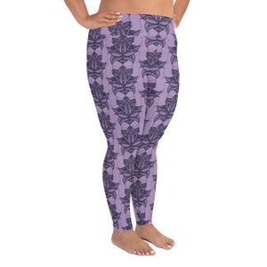 Lucidly Lola Lotus Plus Size Leggings