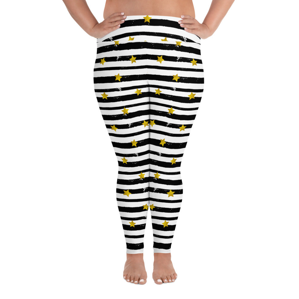 Lucidly Lola Stars & Stripes Plus Size Leggings