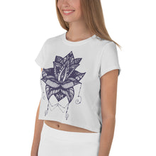 Load image into Gallery viewer, Lucidly Lola Lotus Crop Tee
