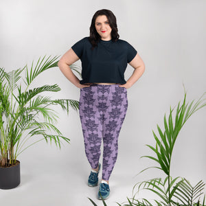 Lucidly Lola Lotus Plus Size Leggings