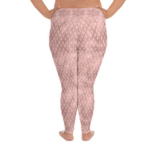 Load image into Gallery viewer, Lucidly Lola Geometric Rose Gold Plus Size Leggings
