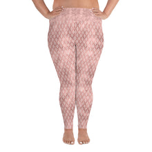 Load image into Gallery viewer, Lucidly Lola Geometric Rose Gold Plus Size Leggings
