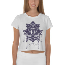 Load image into Gallery viewer, Lucidly Lola Lotus Crop Tee
