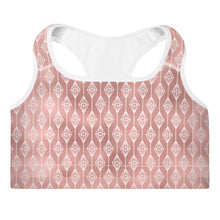 Load image into Gallery viewer, Lucidly Lola Geometric Rose Gold Padded Sports Bra
