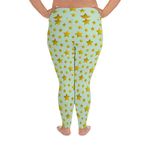 Lucidly Lola Stars Above All-Over Print Plus Size Leggings