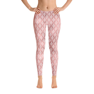 Lucidly Lola Geometric Rose Gold Leggings