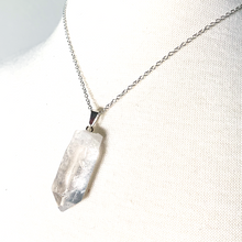 Load image into Gallery viewer, Rough Clear Quartz Pendant Necklace
