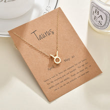 Load image into Gallery viewer, Taurus Golden Zodiac Necklace
