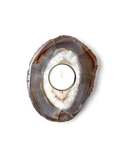 Brazilian Agate Slab Candle Holder