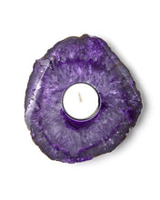 Load image into Gallery viewer, Brazilian Agate Slab Candle Holder
