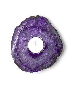 Brazilian Agate Slab Candle Holder